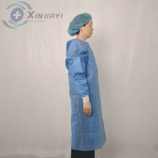 Doctor Dental/Paciente/Operación/Protección/Examen/Visitante/SMS/PE/PP/No tejido desechable reforzado estéril/Aislamiento Médico/Hospital/Cirujano/Ropa quirúrgica