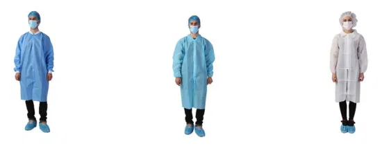 Ropa protectora disponible del aislante del nivel 2 médico del vestido del aislamiento de los PP no